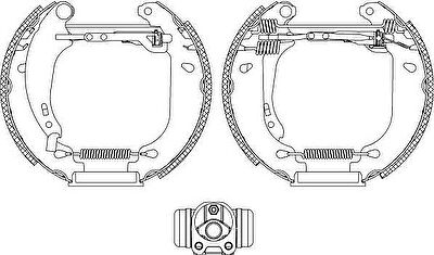 Hella 8DB 355 004-531 комплект тормозных колодок на RENAULT CLIO II (BB0/1/2_, CB0/1/2_)