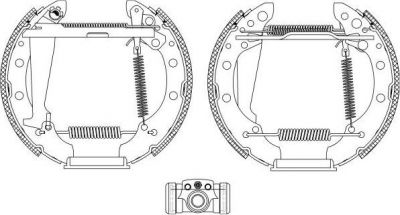 Hella 8DB 355 005-021 комплект тормозных колодок на VW LUPO (6X1, 6E1)