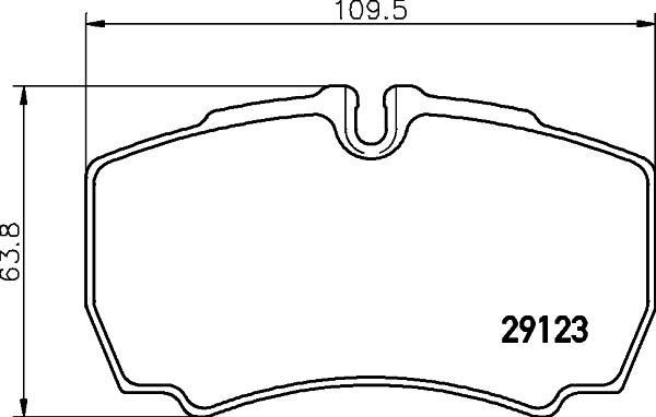 Hella 8DB 355 005-381 комплект тормозных колодок, дисковый тормоз на IVECO DAILY V c бортовой платформой/ходовая часть