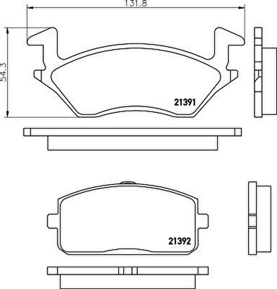 Hella 8DB 355 005-811 комплект тормозных колодок, дисковый тормоз на TOYOTA STARLET универсал (KP6_)