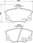 Hella 8DB 355 005-961 комплект тормозных колодок, дисковый тормоз на ALFA ROMEO 146 (930)