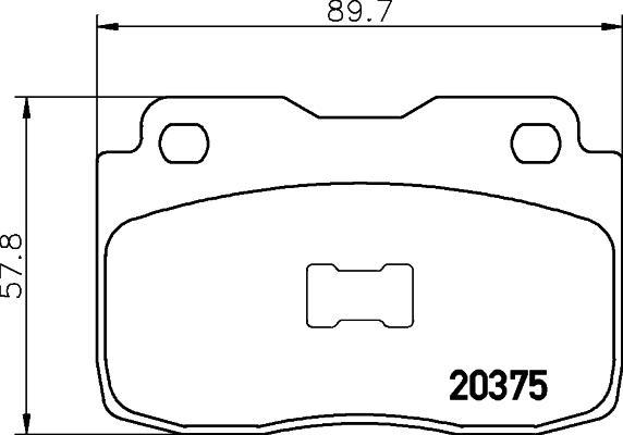 Hella 8DB 355 006-051 комплект тормозных колодок, дисковый тормоз на FIAT FIORINO фургон (146)