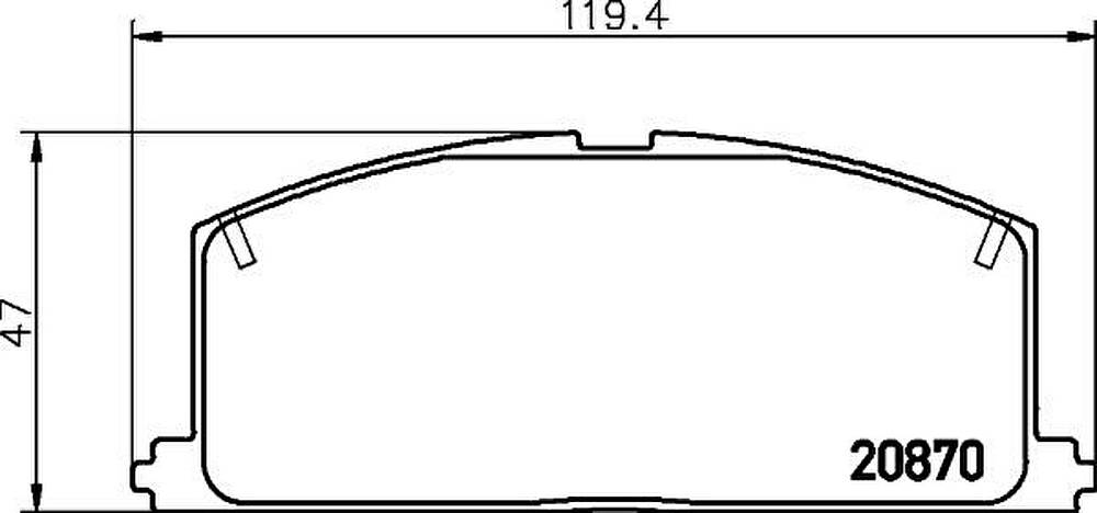 Hella 8DB 355 006-091 комплект тормозных колодок, дисковый тормоз на TOYOTA COROLLA Liftback (_E8_)