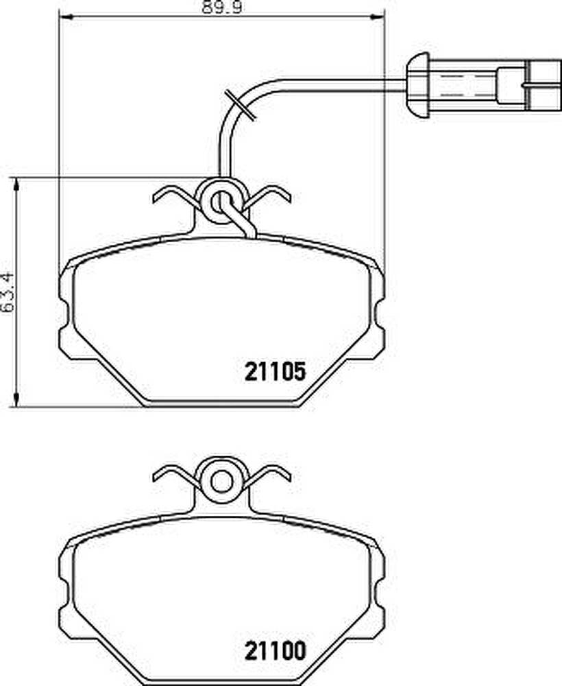 Hella 8DB 355 006-191 комплект тормозных колодок, дисковый тормоз на FIAT TIPO (160)