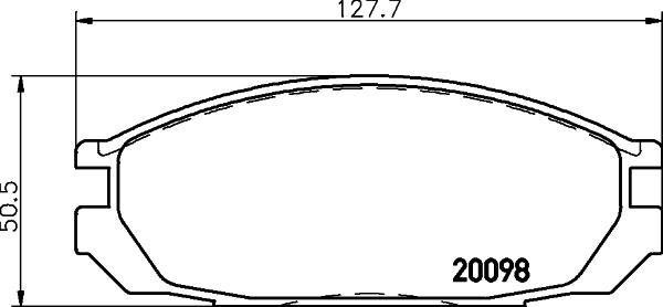 Hella 8DB 355 006-251 комплект тормозных колодок, дисковый тормоз на NISSAN VANETTE автобус (C22)