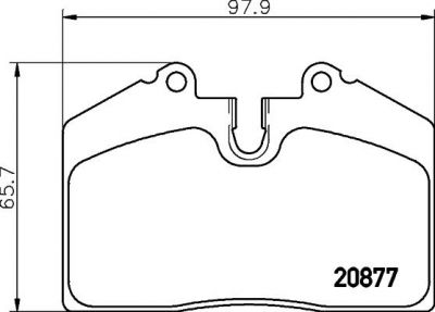 Hella 8DB 355 006-351 комплект тормозных колодок, дисковый тормоз на PORSCHE 911 кабрио (993)