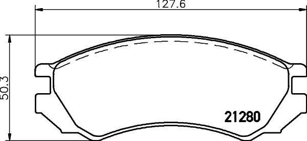 Hella 8DB 355 006-441 комплект тормозных колодок, дисковый тормоз на NISSAN PRIMERA (P10)
