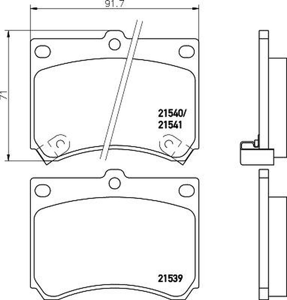 Hella 8DB 355 006-481 комплект тормозных колодок, дисковый тормоз на MAZDA 323 C IV (BG)
