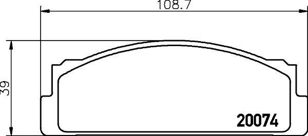 Hella 8DB 355 007-101 комплект тормозных колодок, дисковый тормоз на FIAT ARGENTA (132A)
