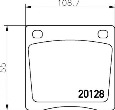 Hella 8DB 355 007-181 комплект тормозных колодок, дисковый тормоз на NISSAN CHERRY II купе (N10)
