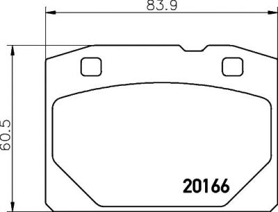 Hella 8DB 355 007-191 комплект тормозных колодок, дисковый тормоз на LADA ZHIGULI