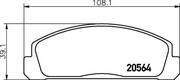 Hella 8DB 355 007-211 комплект тормозных колодок, дисковый тормоз на MAZDA 323 I (FA)