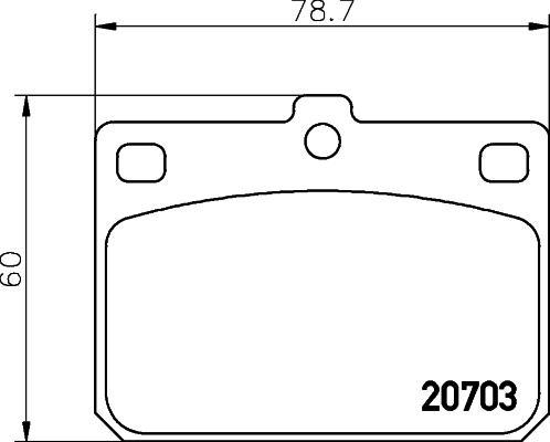 Hella 8DB 355 007-261 комплект тормозных колодок, дисковый тормоз на HYUNDAI PONY седан (X-1)