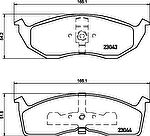 Hella 8DB 355 007-941 комплект тормозных колодок, дисковый тормоз на DODGE CARAVAN