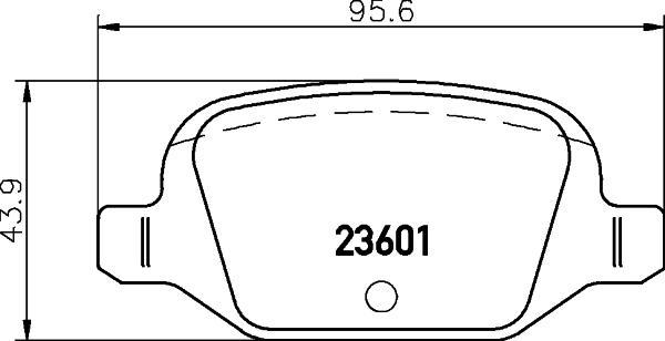 Hella 8DB 355 009-551 комплект тормозных колодок, дисковый тормоз на FIAT PANDA (169)