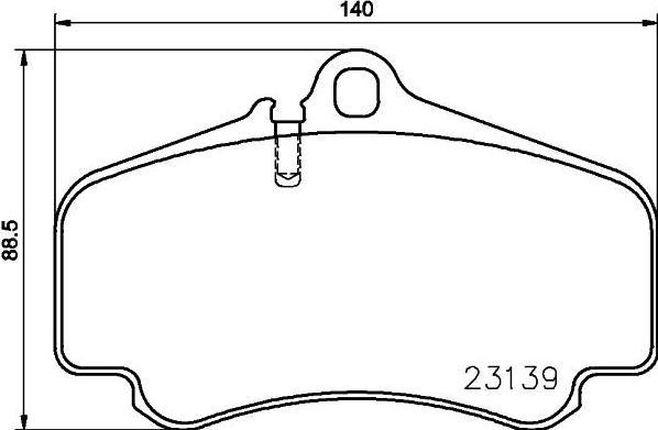 Hella 8DB 355 009-841 комплект тормозных колодок, дисковый тормоз на PORSCHE 911 (997)