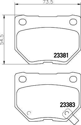 Hella 8DB 355 009-901 комплект тормозных колодок, дисковый тормоз на NISSAN 300 ZX (Z32)