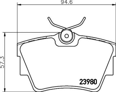 Hella 8DB 355 010-761 комплект тормозных колодок, дисковый тормоз на OPEL VIVARO фургон (F7)