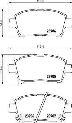 Hella 8DB 355 010-901 комплект тормозных колодок, дисковый тормоз на BYD F3