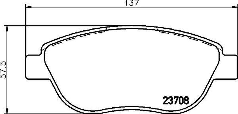 Hella 8DB 355 011-331 комплект тормозных колодок, дисковый тормоз на FIAT DOBLO вэн (223, 119)