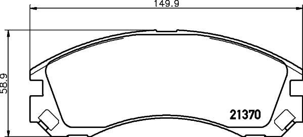 HELLA КОМПЛЕКТ ТОРМОЗНЫХ КОЛОДОК, ДИСКОВЫЙ ТОРМОЗ (8DB 355 011-751)