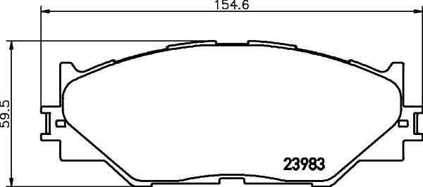 Hella 8DB 355 012-241 комплект тормозных колодок, дисковый тормоз на LEXUS IS II (GSE2_, ALE2_, USE2_)