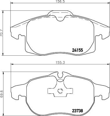 Hella 8DB 355 012-681 комплект тормозных колодок, дисковый тормоз на OPEL SIGNUM
