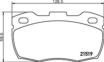 Hella 8DB 355 012-871 комплект тормозных колодок, дисковый тормоз на LAND ROVER DEFENDER Station Wagon (LD)