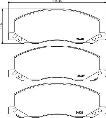 Hella 8DB 355 013-061 комплект тормозных колодок, дисковый тормоз на OPEL INSIGNIA