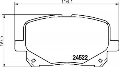 Hella 8DB 355 013-161 комплект тормозных колодок, дисковый тормоз на TOYOTA PREVIA (MCR3_, ACR3_, CLR3_)