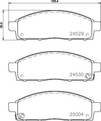 Hella 8DB 355 013-221 комплект тормозных колодок, дисковый тормоз на MITSUBISHI PAJERO SPORT II (KH_, KG_)