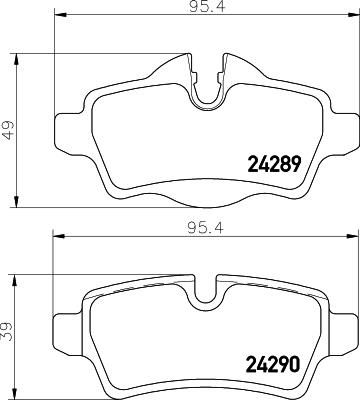 Hella 8DB 355 013-661 комплект тормозных колодок, дисковый тормоз на MINI MINI Roadster (R59)