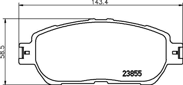 HELLA КОМПЛЕКТ ТОРМОЗНЫХ КОЛОДОК, ДИСКОВЫЙ ТОРМОЗ (8DB 355 014-441)