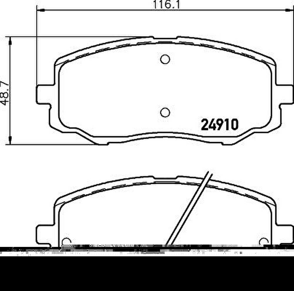 Hella 8DB 355 014-901 комплект тормозных колодок, дисковый тормоз на HYUNDAI i20 (PB, PBT)