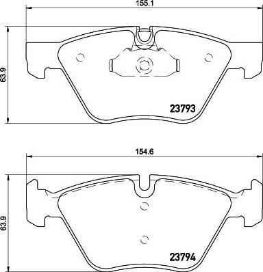 HELLA КОМПЛЕКТ ТОРМОЗНЫХ КОЛОДОК, ДИСКОВЫЙ ТОРМОЗ (8DB 355 015-031)