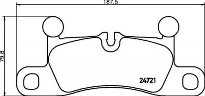 Hella 8DB 355 015-101 комплект тормозных колодок, дисковый тормоз на VW TOUAREG (7P5)