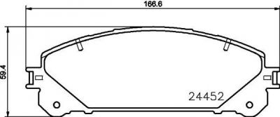Hella 8DB 355 015-461 комплект тормозных колодок, дисковый тормоз на LEXUS RX (AGL2_, GGL2_)