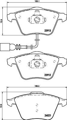 HELLA КОМПЛЕКТ ТОРМОЗНЫХ КОЛОДОК, ДИСКОВЫЙ ТОРМОЗ (8DB 355 015-971)
