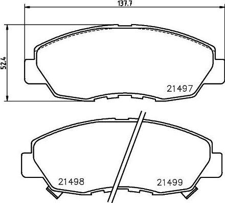 Hella 8DB 355 016-511 комплект тормозных колодок, дисковый тормоз на HONDA ACCORD IV (CB)