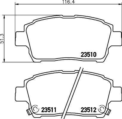HELLA КОМПЛЕКТ ТОРМОЗНЫХ КОЛОДОК, ДИСКОВЫЙ ТОРМОЗ (8DB 355 017-081)