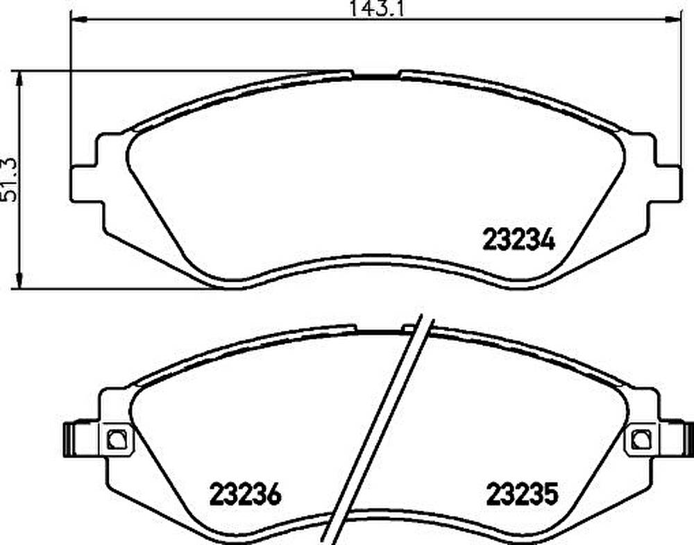 HELLA КОМПЛЕКТ ТОРМОЗНЫХ КОЛОДОК, ДИСКОВЫЙ ТОРМОЗ (8DB 355 017-141)