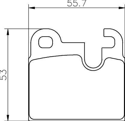 Hella 8DB 355 017-511 комплект тормозных колодок, дисковый тормоз на 5 (E12)