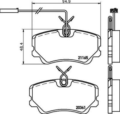 Hella 8DB 355 018-051 комплект тормозных колодок, дисковый тормоз на ALFA ROMEO 33 (905)