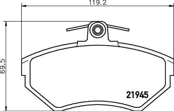 Hella 8DB 355 018-251 комплект тормозных колодок, дисковый тормоз на AUDI A4 Avant (8D5, B5)