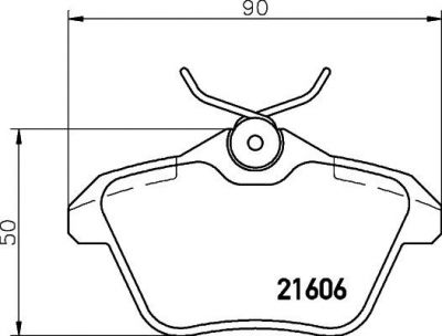 Hella 8DB 355 018-291 комплект тормозных колодок, дисковый тормоз на ALFA ROMEO 156 (932)
