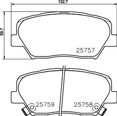 Hella 8DB 355 020-871 комплект тормозных колодок, дисковый тормоз на KIA CARENS IV