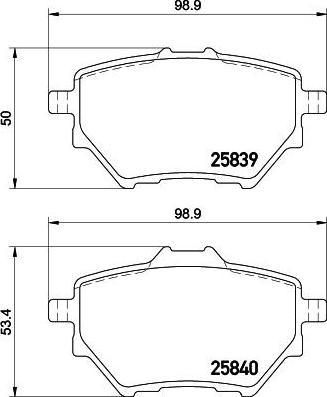 Hella 8DB 355 020-991 комплект тормозных колодок, дисковый тормоз на PEUGEOT 308 II