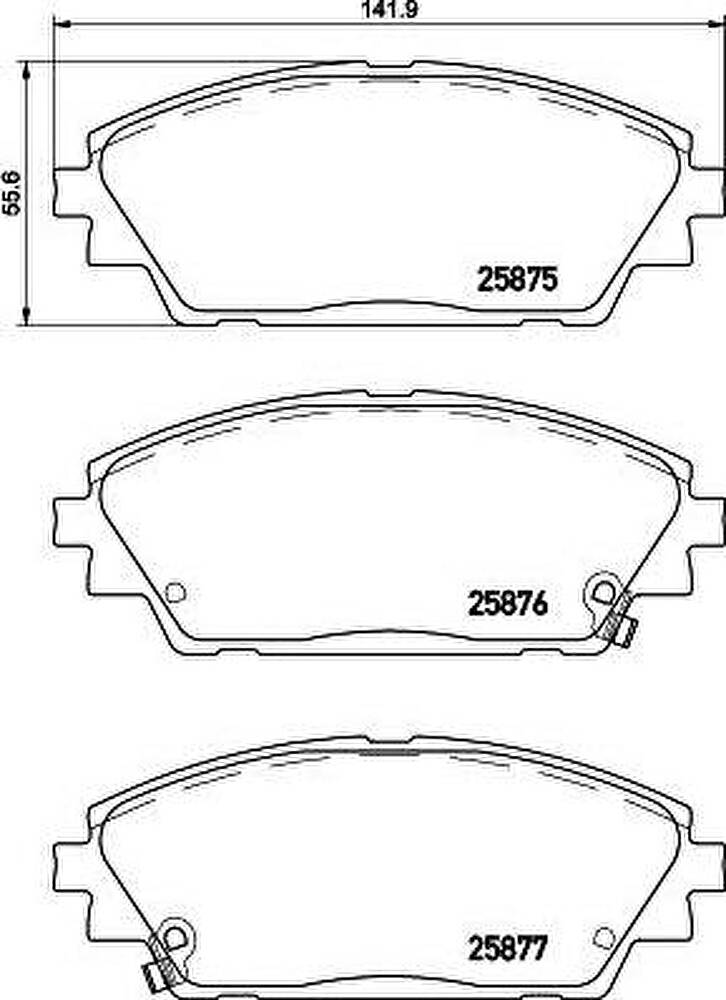 Hella 8DB 355 021-421 комплект тормозных колодок, дисковый тормоз на MAZDA CX-3 (DK)