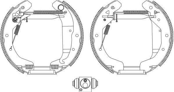 Hella 8DB 355 022-671 комплект тормозных колодок на OPEL ASTRA G универсал (F35_)