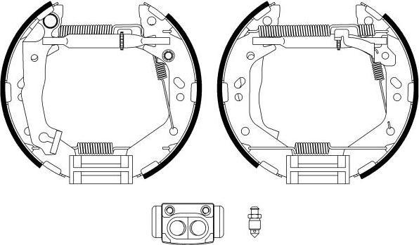 Hella 8DB 355 022-781 комплект тормозных колодок на HYUNDAI ACCENT II седан (LC)